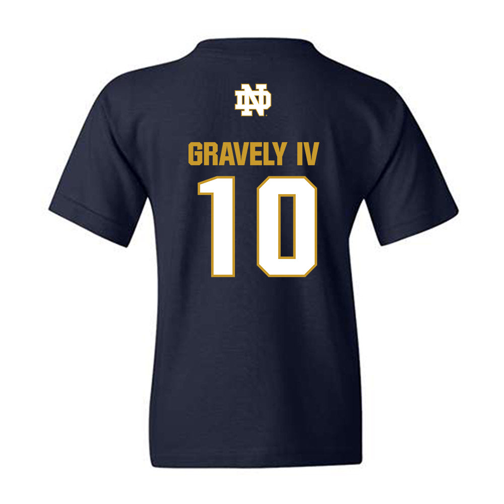 Notre Dame - NCAA Baseball : Warren Gravely IV - Classic Fashion Shersey Youth T-Shirt-1