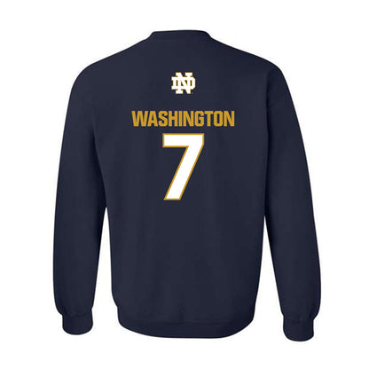 Notre Dame - NCAA Football : Tyrus Washington - Classic Fashion Shersey Crewneck Sweatshirt-1