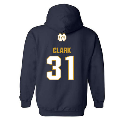 Notre Dame - NCAA Baseball : Evan Clark - Classic Fashion Shersey Hooded Sweatshirt-1