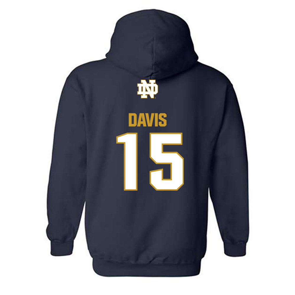 Notre Dame - NCAA Men's Lacrosse : Anderson Davis - Classic Fashion Shersey Hooded Sweatshirt-1