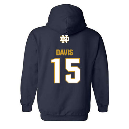 Notre Dame - NCAA Men's Lacrosse : Anderson Davis - Classic Fashion Shersey Hooded Sweatshirt-1
