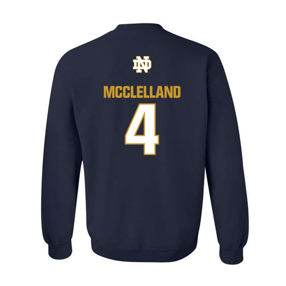 Notre Dame - NCAA Women's Lacrosse : Ellie McClelland - Classic Fashion Shersey Crewneck Sweatshirt-1