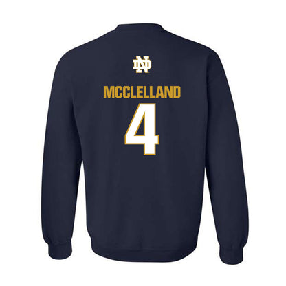 Notre Dame - NCAA Women's Lacrosse : Ellie McClelland - Classic Fashion Shersey Crewneck Sweatshirt-1