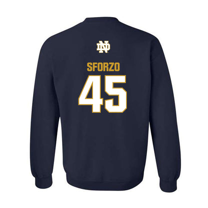 Notre Dame - NCAA Men's Lacrosse : Ryan Sforzo - Classic Fashion Shersey Crewneck Sweatshirt-1