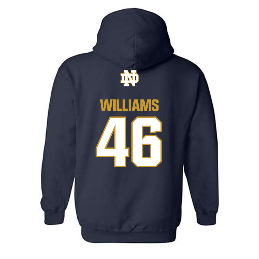 Notre Dame - NCAA Football : Matt Williams - Classic Fashion Shersey Hooded Sweatshirt-1
