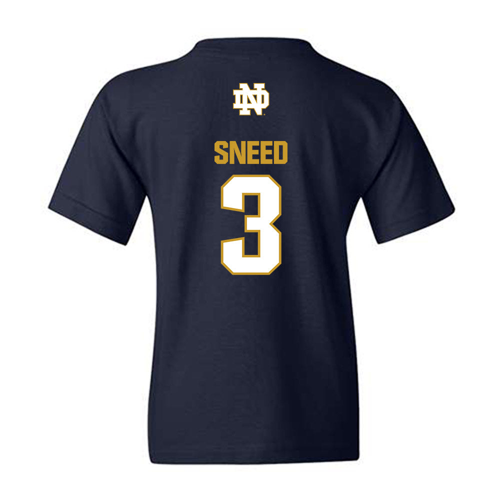 Notre Dame - NCAA Football : Jaylen Sneed - Classic Fashion Shersey Youth T-Shirt-1