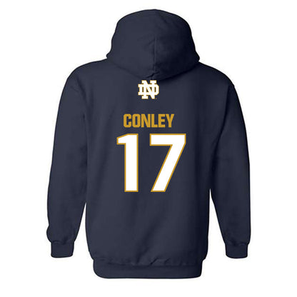 Notre Dame - NCAA Women's Lacrosse : Angie Conley - Classic Fashion Shersey Hooded Sweatshirt-1