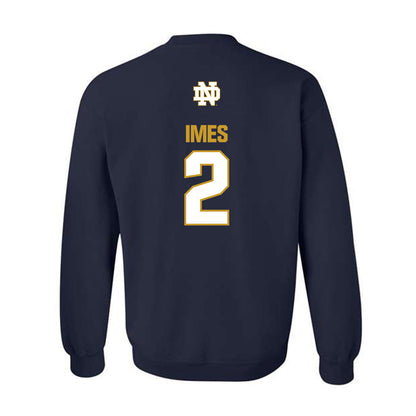 Notre Dame - NCAA Men's Basketball : Logan Imes - Classic Fashion Shersey Crewneck Sweatshirt-1