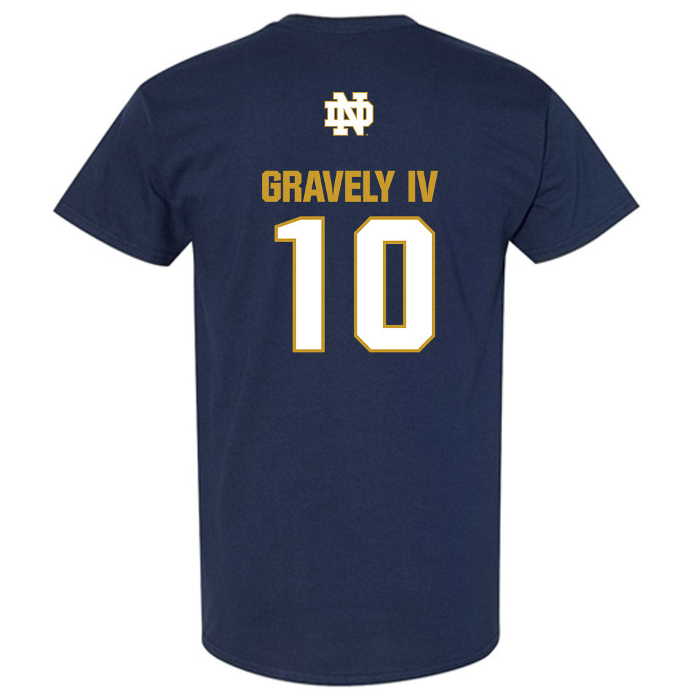 Notre Dame - NCAA Baseball : Warren Gravely IV - Classic Fashion Shersey T-Shirt-1