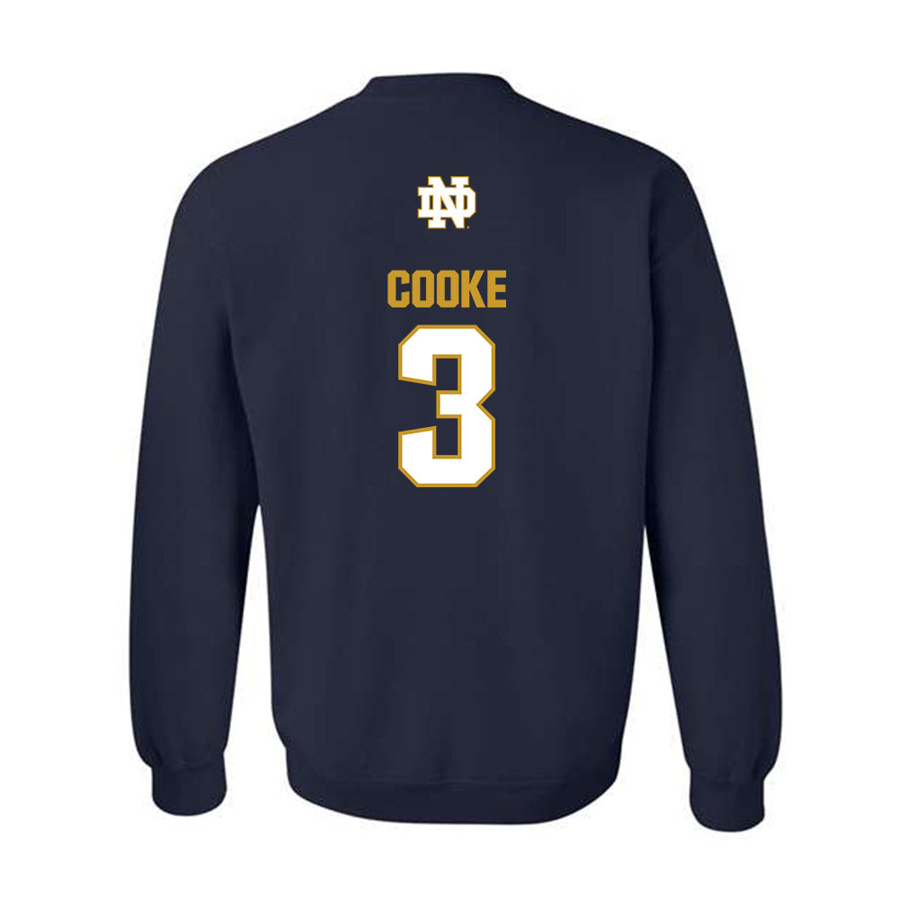 Notre Dame - NCAA Men's Lacrosse : Declan Cooke - Classic Fashion Shersey Crewneck Sweatshirt-1