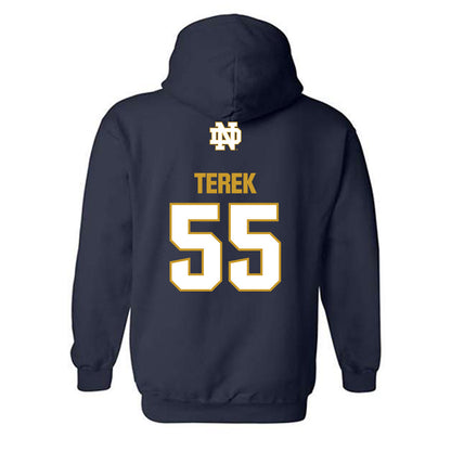 Notre Dame - NCAA Football : Christopher Terek - Classic Fashion Shersey Hooded Sweatshirt-1