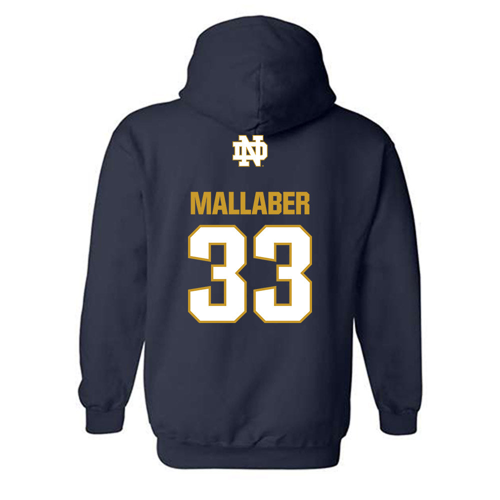 Notre Dame - NCAA Women's Lacrosse : Katie Mallaber - Classic Fashion Shersey Hooded Sweatshirt-1
