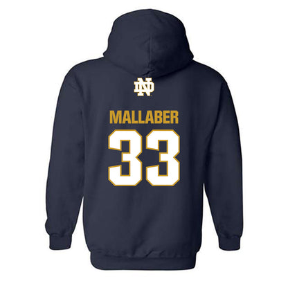 Notre Dame - NCAA Women's Lacrosse : Katie Mallaber - Classic Fashion Shersey Hooded Sweatshirt-1