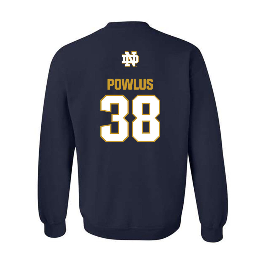 Notre Dame - NCAA Football : Tommy Powlus - Classic Fashion Shersey Crewneck Sweatshirt-1