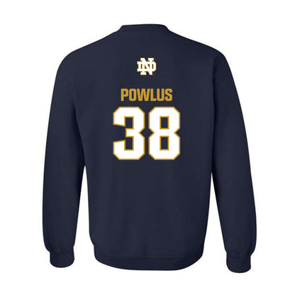 Notre Dame - NCAA Football : Tommy Powlus - Classic Fashion Shersey Crewneck Sweatshirt-1