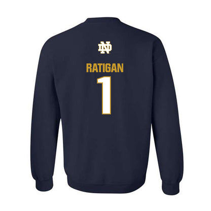 Notre Dame - NCAA Women's Basketball : Kelly Ratigan - Classic Fashion Shersey Crewneck Sweatshirt-1