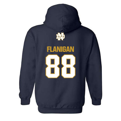 Notre Dame - NCAA Football : James Flanigan - Classic Fashion Shersey Hooded Sweatshirt-1