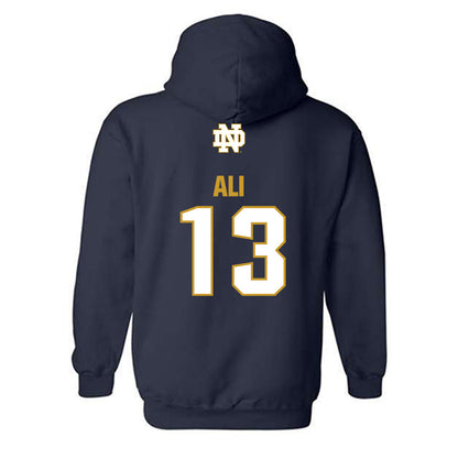 Notre Dame - NCAA Men's Ice Hockey : Brennan Ali - Classic Fashion Shersey Hooded Sweatshirt-1