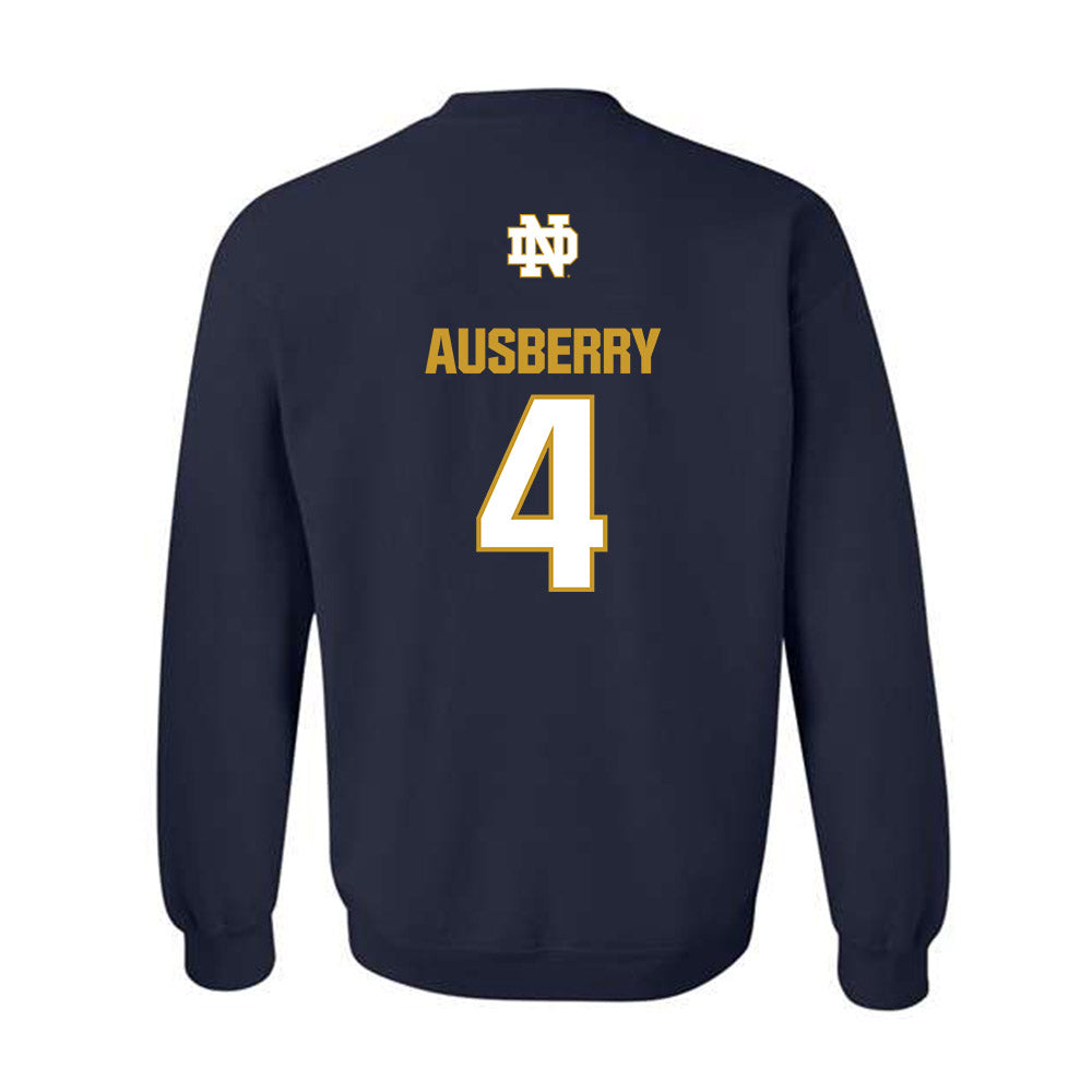 Notre Dame - NCAA Football : Jaiden Ausberry - Classic Fashion Shersey Crewneck Sweatshirt-1