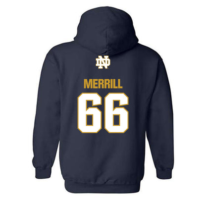 Notre Dame - NCAA Football : Tyler Merrill - Classic Fashion Shersey Hooded Sweatshirt-1