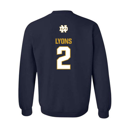 Notre Dame - NCAA Women's Lacrosse : Abigail Lyons - Classic Fashion Shersey Crewneck Sweatshirt-1