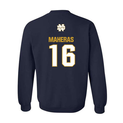 Notre Dame - NCAA Men's Lacrosse : Will Maheras - Classic Fashion Shersey Crewneck Sweatshirt-1