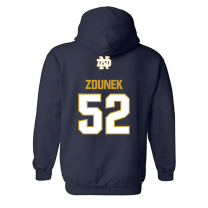 Notre Dame - NCAA Baseball : Eric Zdunek - Classic Fashion Shersey Hooded Sweatshirt-1