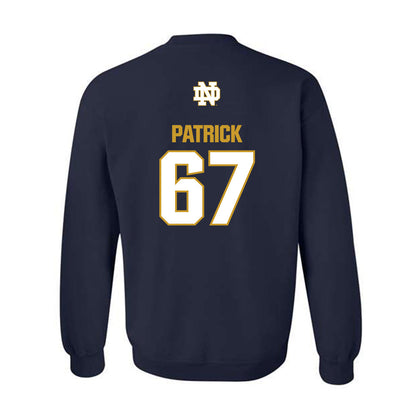 Notre Dame - NCAA Football : Gregory Patrick - Classic Fashion Shersey Crewneck Sweatshirt-1