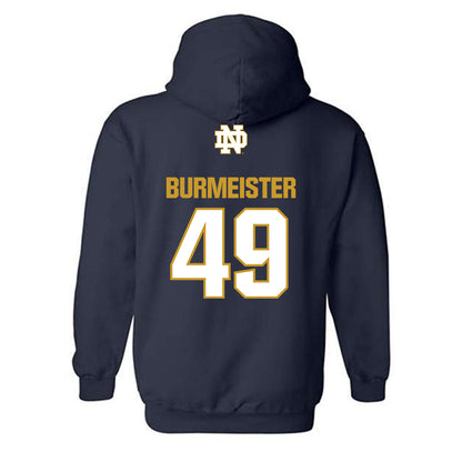 Notre Dame - NCAA Men's Lacrosse : Ben Burmeister - Classic Fashion Shersey Hooded Sweatshirt-1