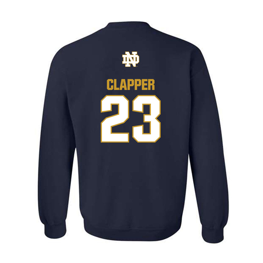 Notre Dame - NCAA Football : Jakobe Clapper - Classic Fashion Shersey Crewneck Sweatshirt-1