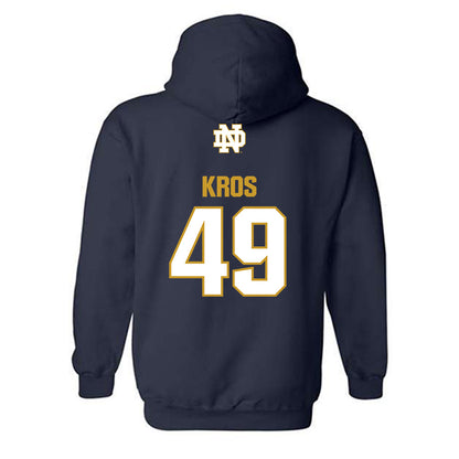 Notre Dame - NCAA Football : Andrew Kros - Classic Fashion Shersey Hooded Sweatshirt-1