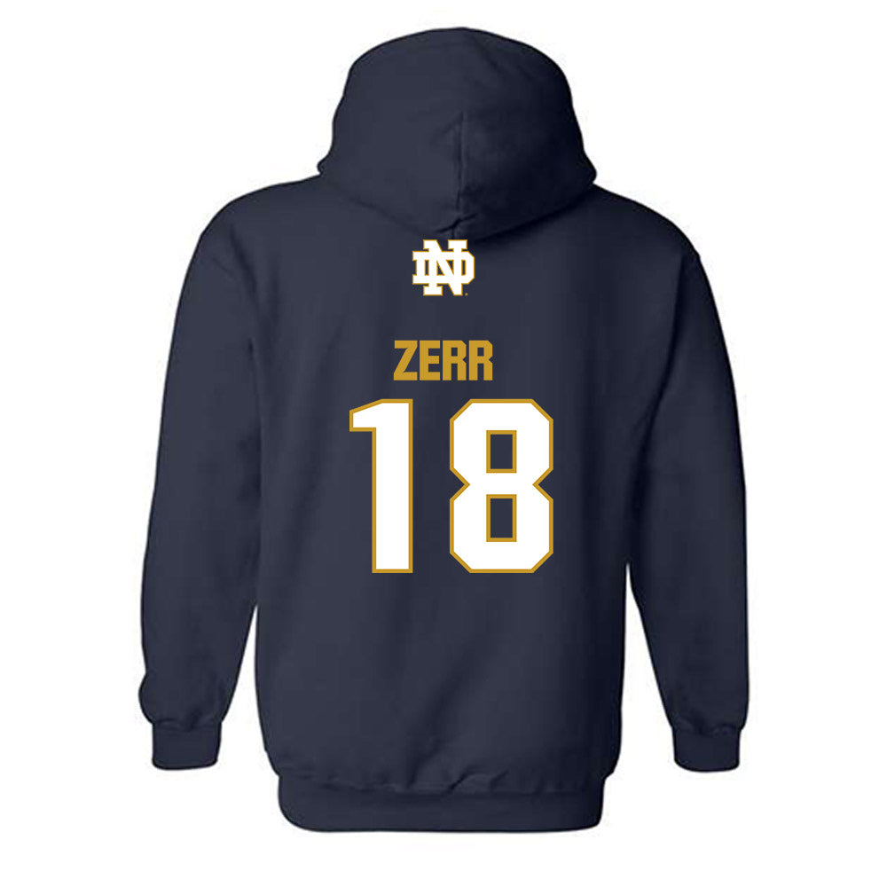 Notre Dame - NCAA Baseball : Aiden Zerr - Classic Fashion Shersey Hooded Sweatshirt-1