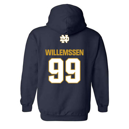 Notre Dame - NCAA Softball : Christina Willemssen - Classic Fashion Shersey Hooded Sweatshirt-1