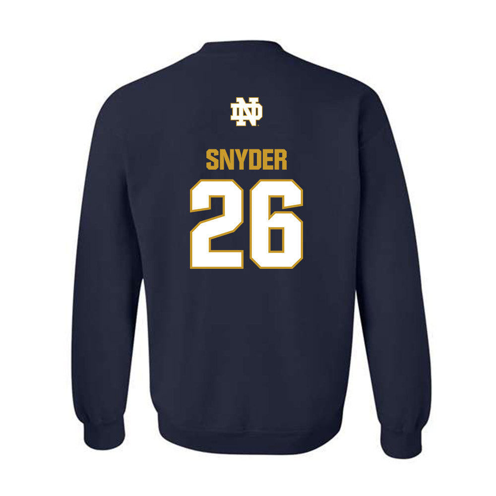Notre Dame - NCAA Baseball : Garrett Snyder - Classic Fashion Shersey Crewneck Sweatshirt-1