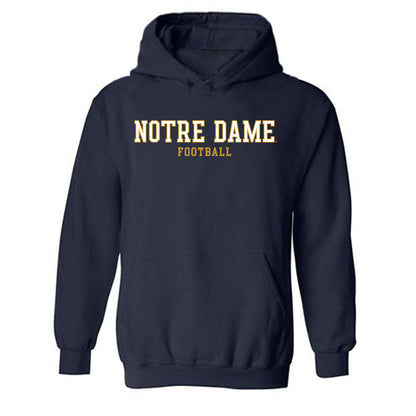 Notre Dame - NCAA Football : Tyler Merrill - Classic Fashion Shersey Hooded Sweatshirt-0