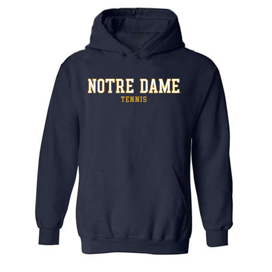 Notre Dame - NCAA Men's Tennis : Nolan Balthazor - Classic Fashion Shersey Hooded Sweatshirt-0
