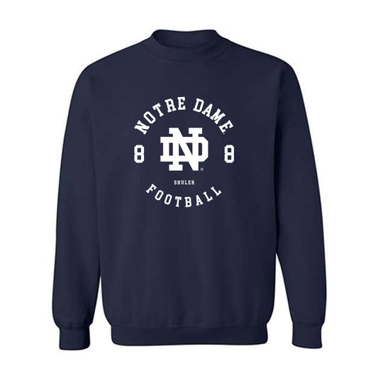 Notre Dame - NCAA Football : Adon Shuler - Classic Fashion Shersey Crewneck Sweatshirt-0