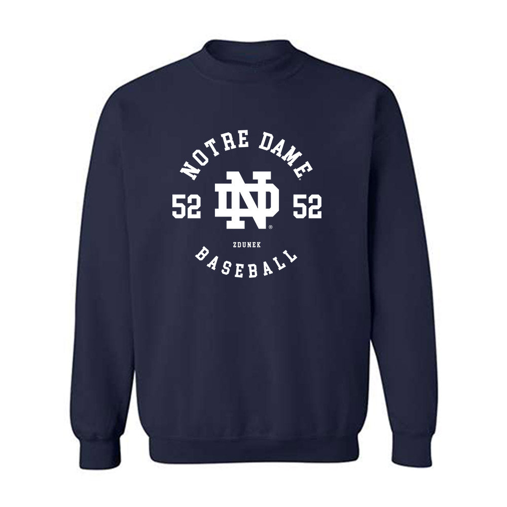 Notre Dame - NCAA Baseball : Eric Zdunek - Classic Fashion Shersey Crewneck Sweatshirt-0