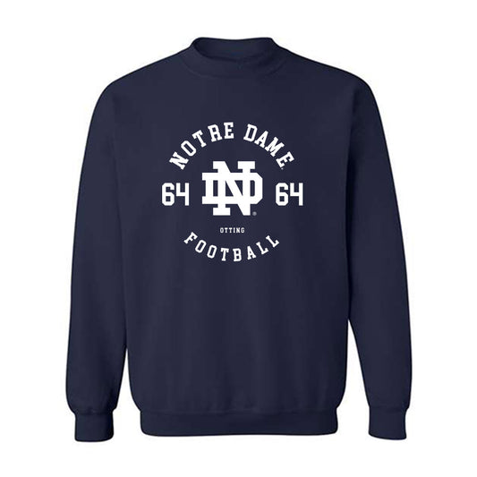 Notre Dame - NCAA Football : Joe Otting - Classic Fashion Shersey Crewneck Sweatshirt-0