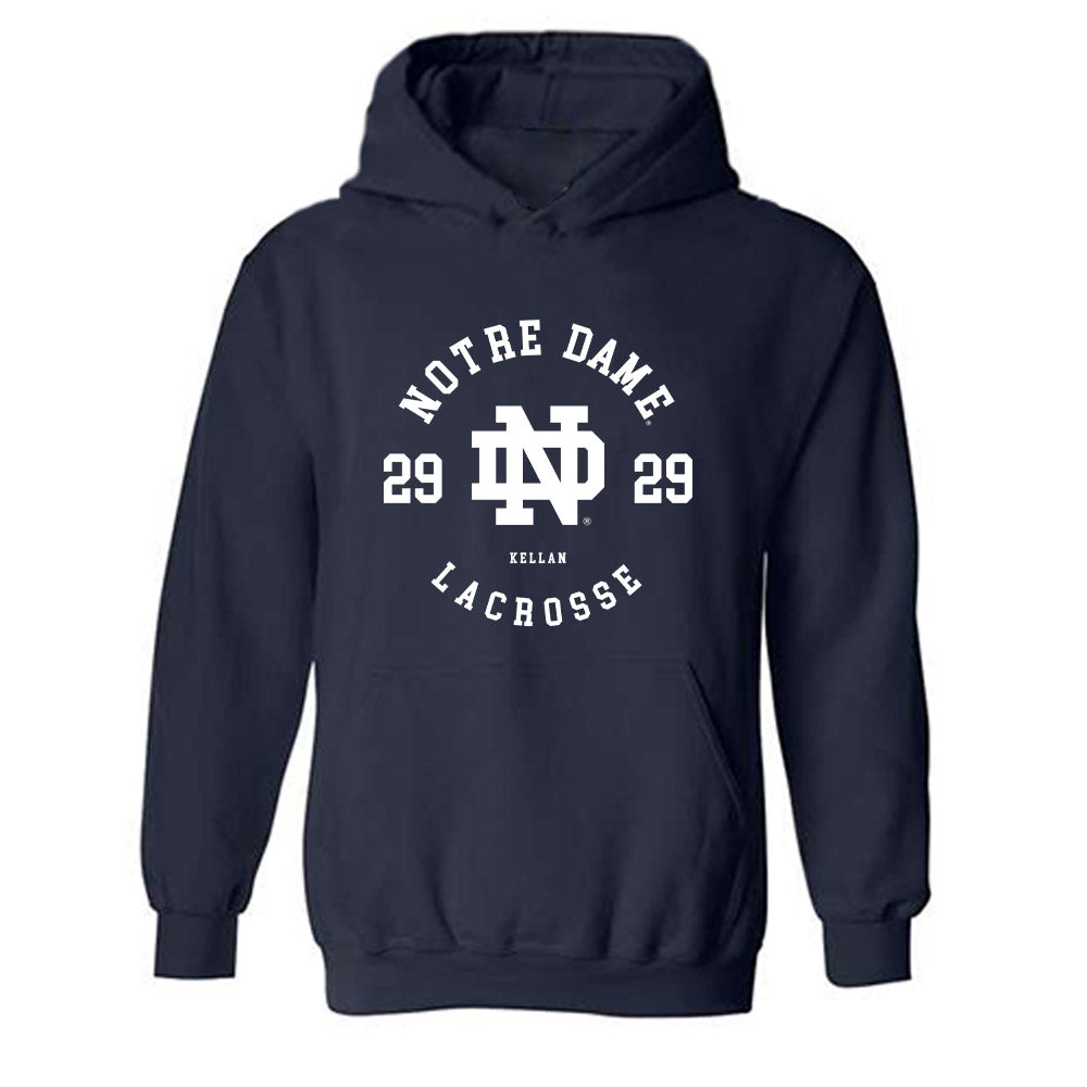 Notre Dame - NCAA Men's Lacrosse : Dylan Kellan - Classic Fashion Shersey Hooded Sweatshirt-0