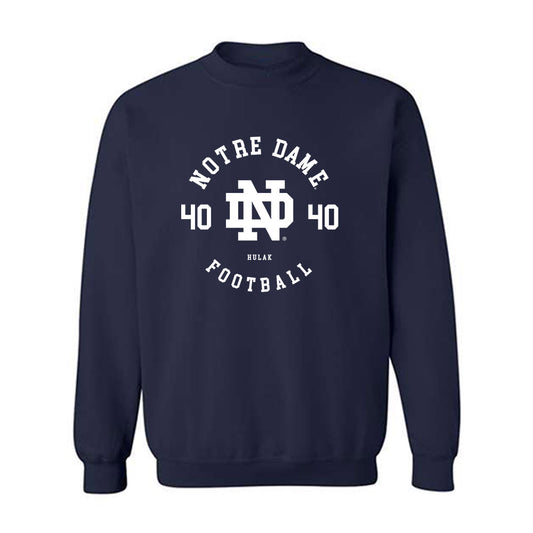 Notre Dame - NCAA Football : Dominik Hulak - Classic Fashion Shersey Crewneck Sweatshirt-0