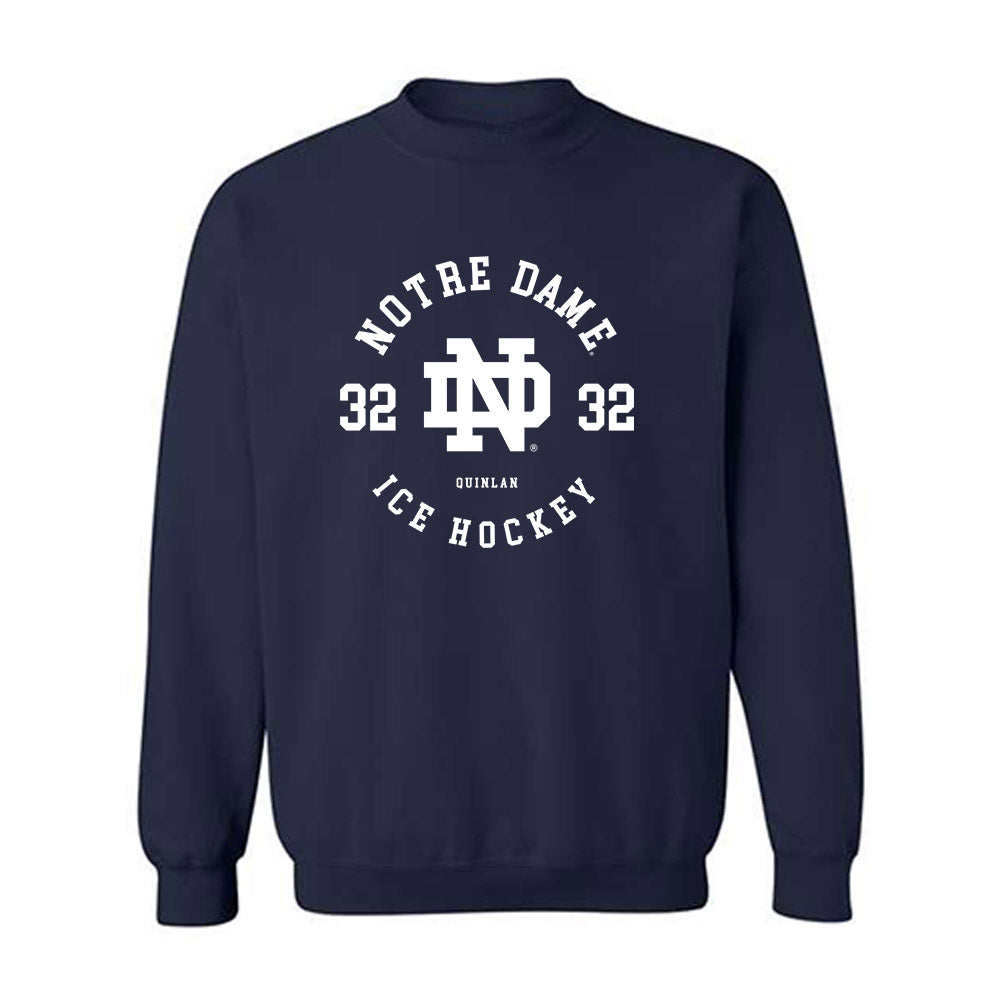 Notre Dame - NCAA Men's Ice Hockey : Patrick Quinlan - Classic Fashion Shersey Crewneck Sweatshirt-0