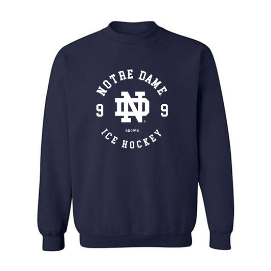 Notre Dame - NCAA Men's Ice Hockey : Cole Brown - Classic Fashion Shersey Crewneck Sweatshirt-0