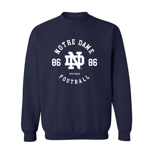 Notre Dame - NCAA Football : Alex Whitman - Classic Fashion Shersey Crewneck Sweatshirt-0