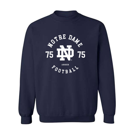 Notre Dame - NCAA Football : Sullivan Absher - Classic Fashion Shersey Crewneck Sweatshirt-0