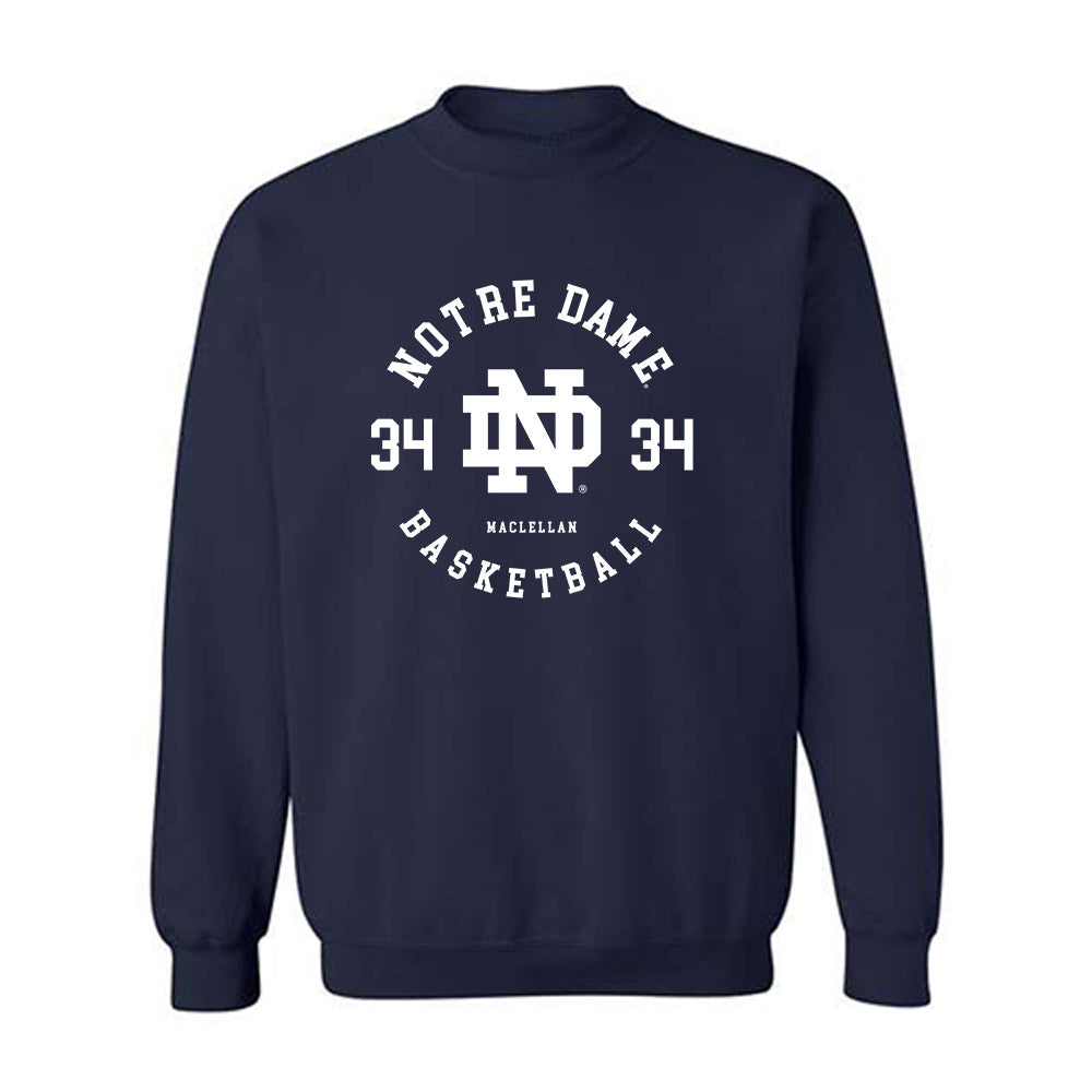 Notre Dame - NCAA Men's Basketball : Matthew MacLellan - Classic Fashion Shersey Crewneck Sweatshirt-0