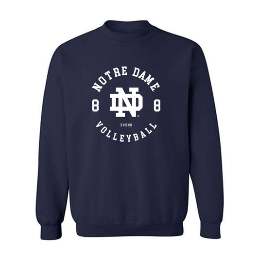 Notre Dame - NCAA Women's Volleyball : Maya Evens - Classic Fashion Shersey Crewneck Sweatshirt-0