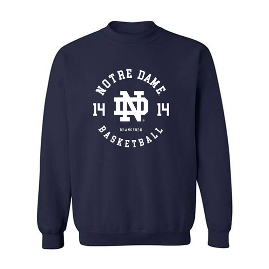 Notre Dame - NCAA Women's Basketball : Kk Bransford - Classic Fashion Shersey Crewneck Sweatshirt-0