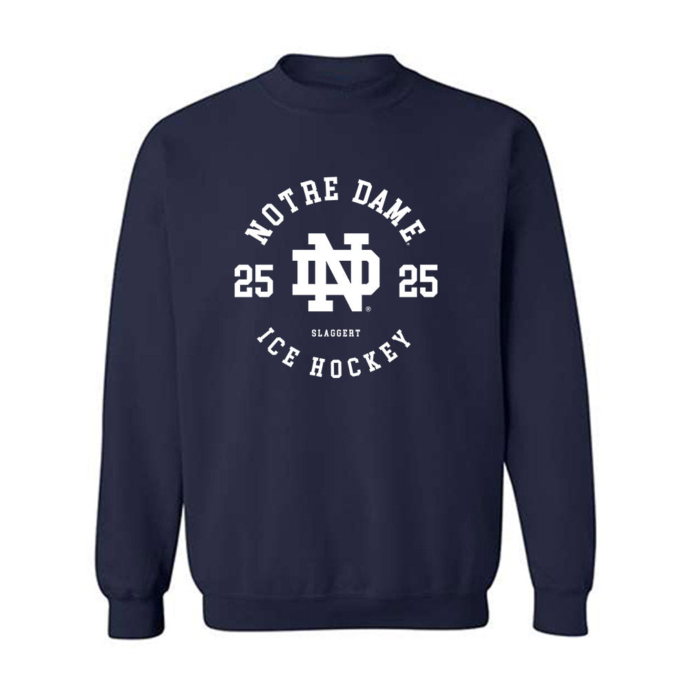 Notre Dame - NCAA Men's Ice Hockey : Carter Slaggert - Classic Fashion Shersey Crewneck Sweatshirt-0