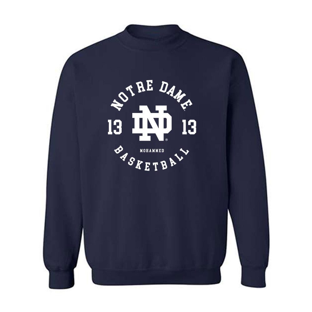 Notre Dame - NCAA Men's Basketball : Sir Mohammed - Classic Fashion Shersey Crewneck Sweatshirt-0